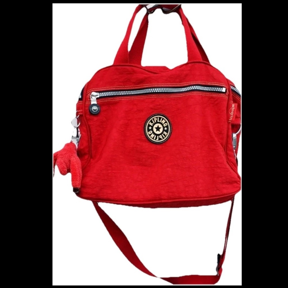 Kipling Vintage Private Transport Weekend Travel Messenger Bag - Red